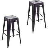 Chairlife Tolix Metal Bar Tabure(2 Adet) - Siyah