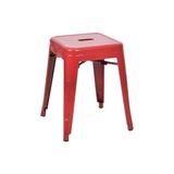 Chairlife Tolix Metal Tabure - Kırmızı