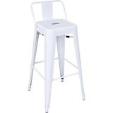 Chairlife Tolix Sırtlı Metal Bar Tabure - Beyaz