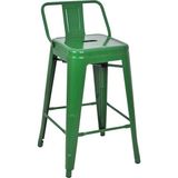 Chairlife Tolix Sırtlı Yüksek Metal Tabure - Yeşil