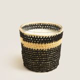 Chakra Boho Black&White Tığ İşi Kokulu Mum 12x13cm Siyah