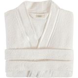 Chakra Chıc Pamuklu Unisex Bornoz - Beyaz