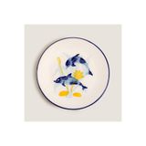 Chakra Chios Yunus Pasta Tabağı 19 Cm Mavi/Beyaz