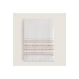 Chakra Derın Bambu Banyo Havlusu 100X150 Cm Beyaz/Bej