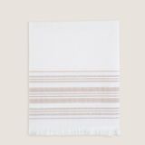 Chakra Derın Banyo Havlusu 100*150 cm Beyaz/bej - 100 x 180 cm - Beyaz - Bej