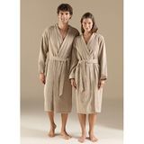 Chakra Floss Koyu Bej Bambu Unisex Bornoz