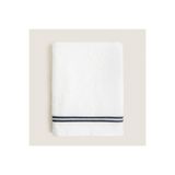 Chakra Juana Bambu Banyo Havlusu 85X150 Cm Beyaz/Marın Mavı