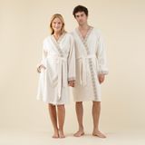 Chakra Laudel Unisex Bornoz Ekru
