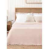 Chakra Marfa Pudra Çift Kişilik Pike 200x220 Cm - Pembe