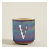 Chakra Metal V Harfli Kokulu Mum Gunmetal
