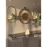 Chakra Roma - Gold - - Full Çelik - Roma Rakamlı - Pilli Led - Modern Dekoratif Duvar Saati Gold