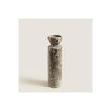 Chakra Silver Travertine Aura Büyük Mumluk Natural