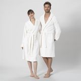 Chakra Solıd Bambu Unısex Bornoz - Ekru