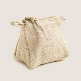 Chakra Tiyanki Makyaj Çantası 12x10 Cm Natural - Kahverengi