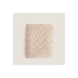 Chakra Zigzag %100 Pamuk El Havlusu 30x40 cm Bej