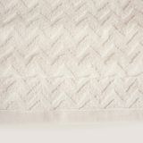 Chakra Zigzag %100 Pamuk El Havlusu 30X40 cm Beyaz - 100 x 180 cm