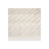 Chakra Zigzag %100 Pamuk El Havlusu 30x40 cm Beyaz
