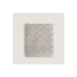 Chakra Zigzag %100 Pamuk El Havlusu 30x40 cm Gri