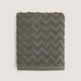 Chakra Zigzag %100 Pamuk Yüz Havlusu 50X80 cm Antrasit - 50 x 80 cm