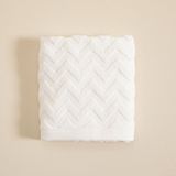Chakra Zigzag El Havlusu 30X40 cm Beyaz/beyaz - 30 x 40 cm