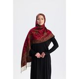 CHALE Royale Passage Serisi - Cashmere Collection / Dokuma Kaşmir Şal - Kırmızı