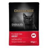 Challenge Pouch Sığır Etli 85 gr Yetişkin Kedi Konservesi