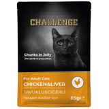 Challenge Pouch Tavuklu Ciğerli Yetişkin 85 gr Kedi Yaş Maması