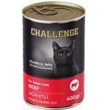 Challenge Sığır Etli Jöle Parça Etli 400 gr Kedi Konservesi