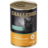 Challenge Tavuk ve Ciğerli Jöle Et Parçalı 400 gr Kedi Konservesi