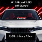Challenger On Arka Cam Yazisi - Araba Motosikler Atv Kamyon Kamyonet Cam Uyumlu Sticker Etiket