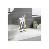 Chalybes Paslanmaz Çelik Tezgah Üstü Diş Fırçalık - Modern Geometrik Banyo Düzenleyici
