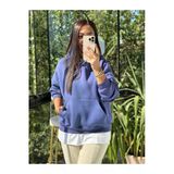 Chamakh Kadın Oversize Kanguru Cepli Sweatshirt