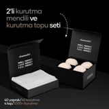 Chamashir 4'lü Doğal Yün Kurutma Topu ve Kurutma Mendili Seti - 2'li Set