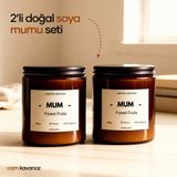 chamashir Soya Mumu Doğal Orman Meyveli Kokulu 2'li Set – 200G Cam Kavanoz, - 1 Adet