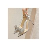 CHAMBERRY SHOES - Prenses Şeffaf Fiyonklu Taş Abiye Ayakkabı