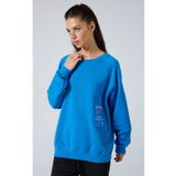 Champion 117197-BS015 Modern Bookstore Crewneck Mavi Kadın Sweatshirt