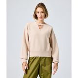 Champion 117345-MS001 Reverse Weave Crewneck Bej Kadın Sweatshirt