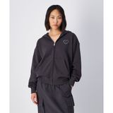 Champion 117493-ES503 Surplus + Utility Hooded Full Zip Siyah Kadın Sweatshirt