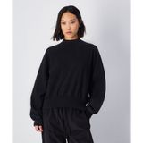 Champion 117637-KK001 Vintage Wash Mock Turtle Neck Long Sleeves Siyah Kadın Sweatshirt