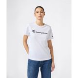 Champion 118428-WW001 Beyaz Script Shop Short-Sleeve Tee Kadın T-Shirt