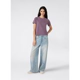 Champion 118789-VS108 Crewneck T-Shirt Mor Yuvarlak Yaka Kadın T-Shirt