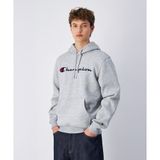 Champion 220253-EM021 Script Shop Hooded Gri Kapüşonlu Erkek Sweatshirt