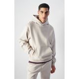 Champion 220423-ES057 Eco Future Hooded Bej Erkek Sweatshirt