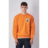 Champion 220427-OS025 Eco Future Crewneck Turuncu Pamuk Erkek Sweatshirt