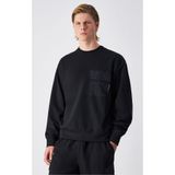Champion 220828-KK001 Siyah C-Tech Crewneck Erkek Sweatshirt