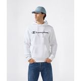 Champion 221809-WW001 Beyaz Script Shop Hooded Erkek Sweatshirt