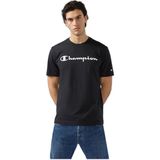 Champion 221814 Script Shop -Sleeve Tee Siyah Erkek T-Shirt - 027-Siyah - XL