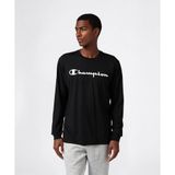Champion 221815-KK001 Siyah Script Shop Long-Sleeve Tee Erkek Tişört