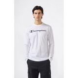 Champion 221815-WW001 Beyaz Script Shop Long-Sleeve Tee Erkek Tişört