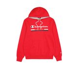 Champion Baskılı Kapüşonlu Sweatshirt, Erkek, Kırmızı, XL